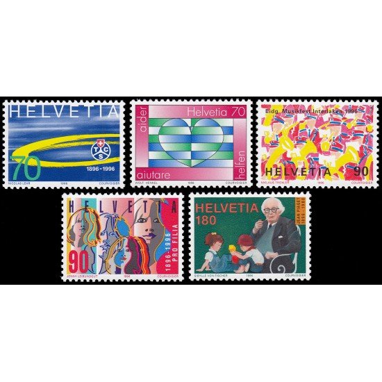 Suiza Switzerland 1499/03 1996 Aniversarios diversos MNH Suiza Switzerland 1499/03 1996 Aniversarios diversos MNH
