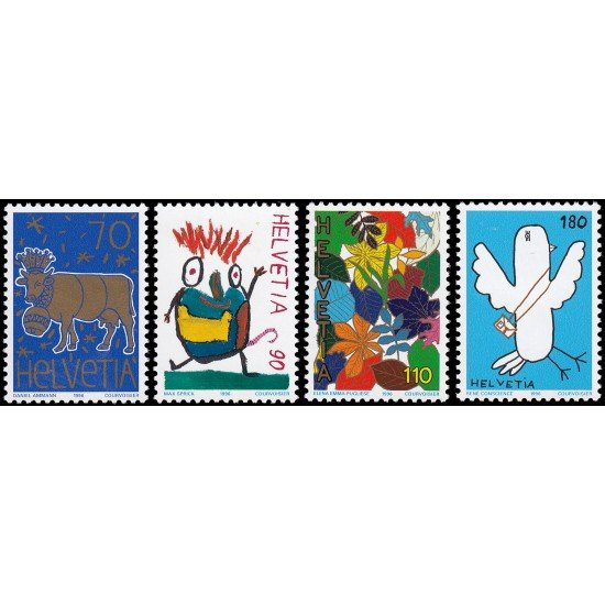 Suiza Switzerland 1521/24 1996 Concurso de diseño MNH