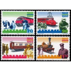Suiza Switzerland 1529/32 1997 150 aniv. del ferrocarril en Suiza MNH Suiza Switzerland 1529/32 1997 150 aniv. del ferrocarril en Suiza MNH