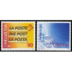 Suiza Switzerland 1561/62 1998 División del PTT suizo MNH Suiza Switzerland 1561/62 1998 División del PTT suizo MNH