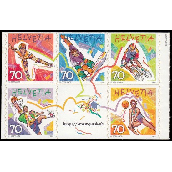 Suiza Switzerland 1586/90 1998 Deportes Autoadhesivos Suiza Switzerland 1586/90 1998 Deportes Autoadhesivos