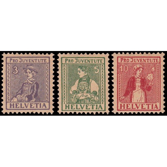 Suiza Switzerland 154/56 1917 Pro juventud MNH Suiza Switzerland 154/56 1917 Pro juventud MNH