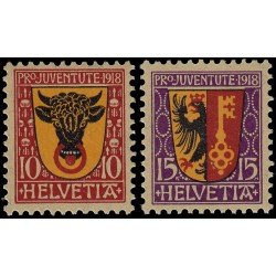 Suiza Switzerland 168/69 1918 Pro Juventud MNH Suiza Switzerland 168/69 1918 Pro Juventud MNH