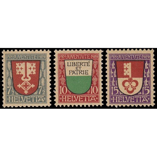 Suiza Switzerland 173/75 1919 Pro Juventud MNH