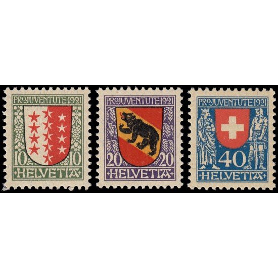 Suiza Switzerland 185/87 1921 Pro Juventud MNH Suiza Switzerland 185/87 1921 Pro Juventud MNH