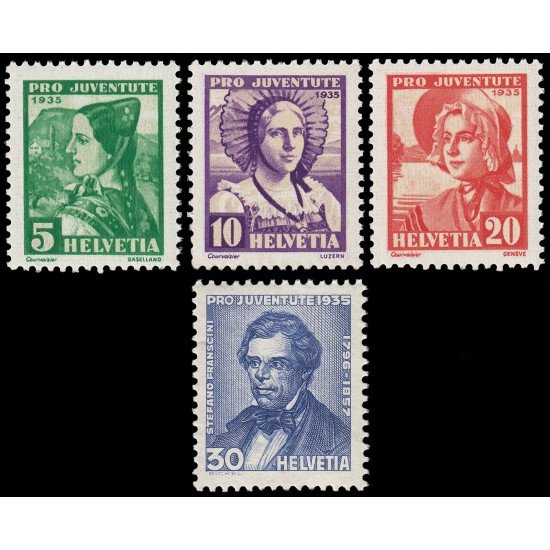 Suiza Switzerland 282/85 1935 Pro Juventud Stefano Franscini MNH Suiza Switzerland 282/85 1935 Pro Juventud Stefano Franscini MNH