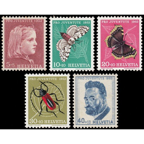 Suiza Switzerland 539/43 1953 Pro juventud Ferdinand Hodler MH Suiza Switzerland 539/43 1953 Pro juventud Ferdinand Hodler MH