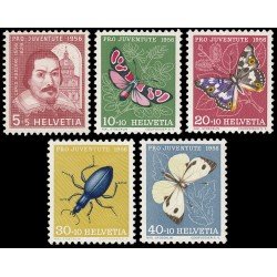 Suiza Switzerland 581/85 1956 Pro juventud Mariposas Butterflies MH Suiza Switzerland 581/85 1956 Pro juventud Mariposas Butterflies MH