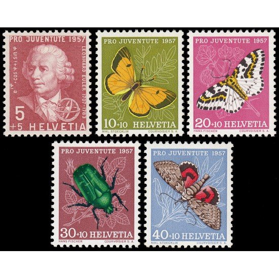 Suiza Switzerland 597/01 1957 Pro juventud Leonhard von Euler MH Suiza Switzerland 597/01 1957 Pro juventud Leonhard von Euler MH
