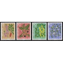 Suiza Switzerland 972/75 1974 Pro juventud Plantas venenosas del bosque MNH