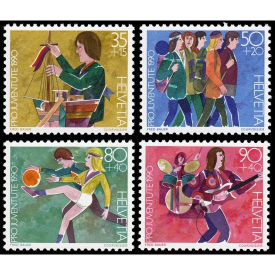 Suiza Switzerland 1359/62 1990 Pro juventud Desarrollo de la infancia MNH Suiza Switzerland 1359/62 1990 Pro juventud Desarrollo de la infancia MNH