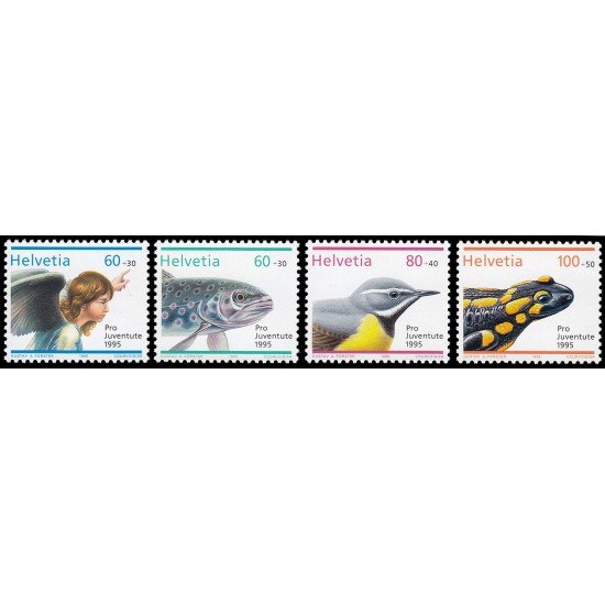 Suiza Switzerland 1494/97 1995 Pro juventud Navidad Animales MNH