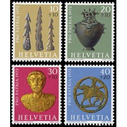 Suiza Switzerland 901/04 1972 Pro patria Descubrimientos arqueológicos MNH