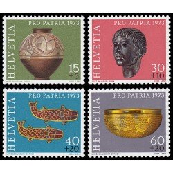 Suiza Switzerland 926/29 1973 Pro patria Tesoros arqueológicos MNH
