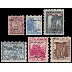 Tanger 108/13 1939 Sellos habilitados con Tanger 108/13 1939 Sellos habilitados con