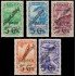 Cabo Juby Beneficencia 7/11 1941 Sellos anteriores con nuevo valor en habilitación MNH