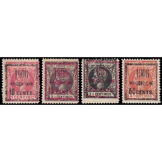 Elobey, Annobón y Corisco 34A/34D 1905 Alfonso XIII MH Elobey, Annobón y Corisco 34A/34D 1905 Alfonso XIII MH