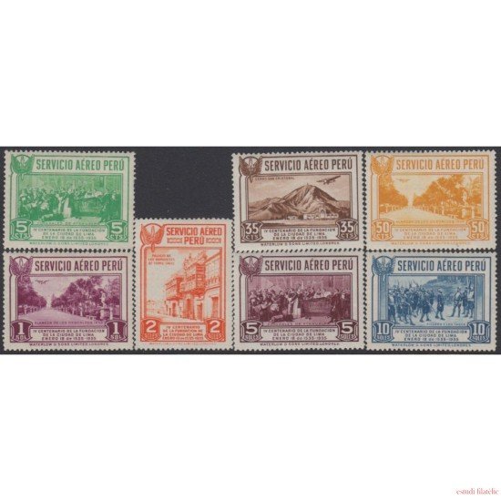 Perú A- 6/12 1935 IV Centenario de la Fundación de la Ciudad de Lima MH Perú A- 6/12 1935 IV Centenario de la Fundación de la Ciudad de Lima MH