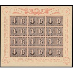 Suiza Switzerland HB 8 1943 Centenario del sello Suizo MNH Suiza Switzerland HB 8 1943 Centenario del sello Suizo MNH
