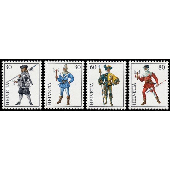 Suiza Switzerland 950/53 1974 Exposición internacional de sellos Internaba 74
