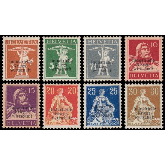 Suiza Switzerland Servicios 1/8 1918 William Tell, Sobreimpresión IK-W, Junta de Comercio de Guerra MNH Suiza Switzerland Servicios 1/8 1918 William Tell, Sobreimpresión IK-W, Junta de Comercio de Guerra MNH