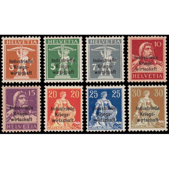Suiza Switzerland Servicios 9/16 1918 William Tell, Sobreimpresión IK-W, Junta de Comercio de Guerra MNH Suiza Switzerland Servicios 9/16 1918 William Tell, Sobreimpresión IK-W, Junta de Comercio de Guerra MNH
