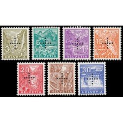 Suiza Switzerland Servicios 125/31 1937 Paisajes Cruz perforada MNH Suiza Switzerland Servicios 125/31 1937 Paisajes Cruz perforada MNH