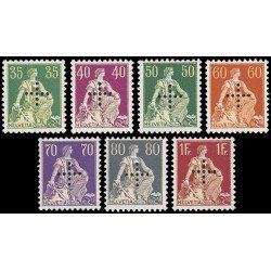 Suiza Switzerland Servicios 114/20 1937 Cruz perforada Helvetia con espada MNH Suiza Switzerland Servicios 114/20 1937 Cruz perforada Helvetia con espada MNH