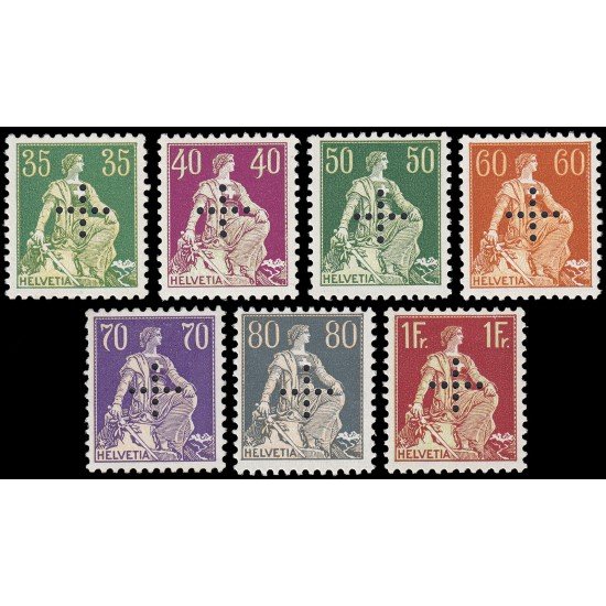 Suiza Switzerland Servicios 114/20 1937 Cruz perforada Helvetia con espada MNH Suiza Switzerland Servicios 114/20 1937 Cruz perforada Helvetia con espada MNH