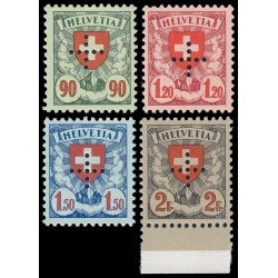 Suiza Switzerland Servicios 121/24 1937 Cruz perforada Escudo de Armas MNH Suiza Switzerland Servicios 121/24 1937 Cruz perforada Escudo de Armas MNH