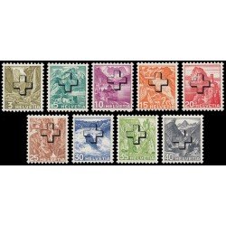 Suiza Switzerland Servicios 150a/58a 1938 Paisajes Cruz sobreimpresa MNH Suiza Switzerland Servicios 150a/58a 1938 Paisajes Cruz sobreimpresa MNH