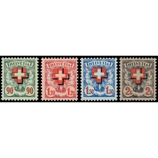 Suiza Switzerland Servicios 146/49 1938 Escudo de armas Cruz sobreimpresa MNH Suiza Switzerland Servicios 146/49 1938 Escudo de armas Cruz sobreimpresa MNH