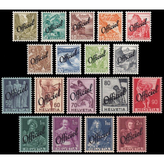 Suiza Switzerland Servicios 185/02 1942 Sobreimpreso Suiza Switzerland Servicios 185/02 1942 Sobreimpreso