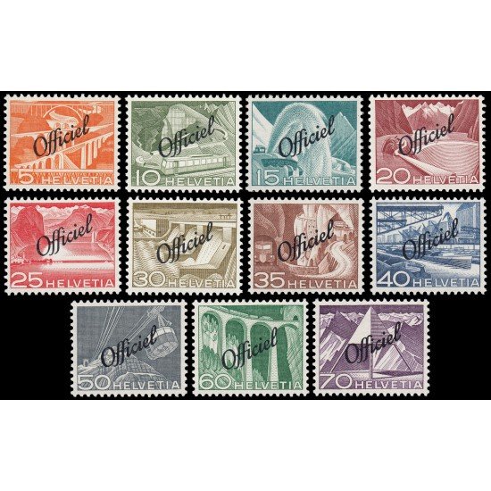 Suiza Switzerland Servicios 285/95 1950 Sobreimpresión Suiza Switzerland Servicios 285/95 1950 Sobreimpresión