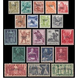 Suiza Switzerland Servicios 206/26 1944 sobreimpresos MNH Suiza Switzerland Servicios 206/26 1944 sobreimpresos MNH