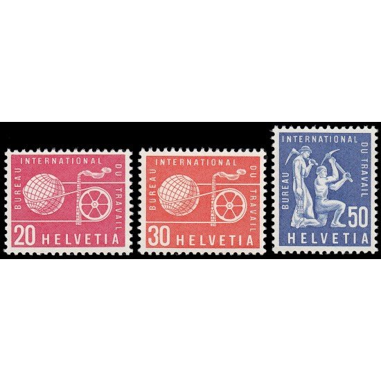 Suiza Switzerland Servicios 411/13 1960 Oficina Internacional de Trabajo Bit/OIT MNH