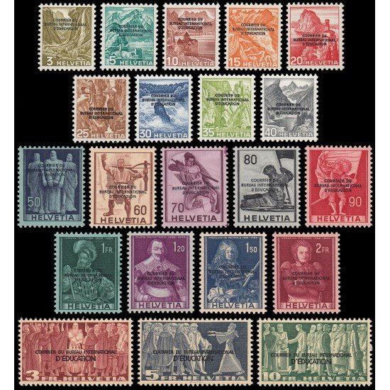 Suiza Switzerland Servicios 248/68 1944 Oficina Internacional de Educación BIE/IBE MNH Suiza Switzerland Servicios 248/68 1944 Oficina Internacional de Educación BIE/IBE MNH