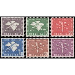 Suiza Switzerland Servicios 375/80 1956 Organización Meteorológica Mundial MNH Suiza Switzerland Servicios 375/80 1956 Organización Meteorológica Mundial MNH