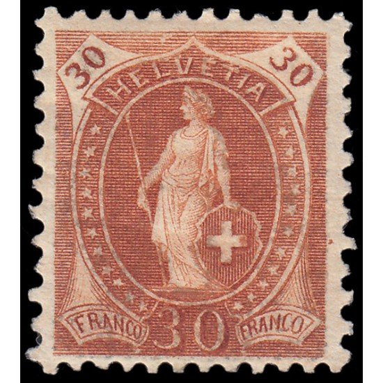 Suiza Switzerland  95 1905-06 Helvetia de pie MH