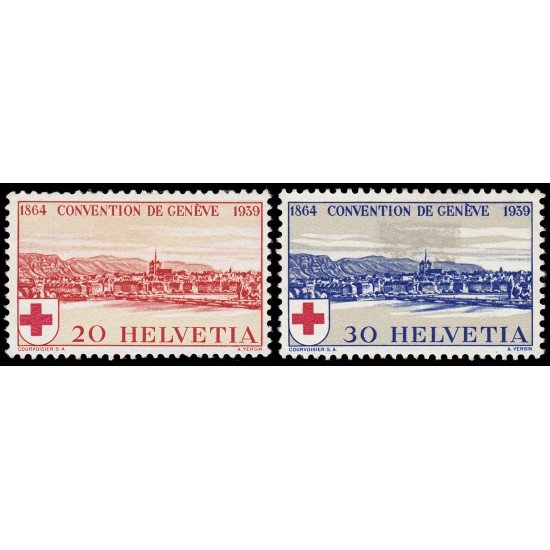 Suiza Switzerland 342/43 1939 75 aniv. de la Cruz roja MH Suiza Switzerland 342/43 1939 75 aniv. de la Cruz roja MH