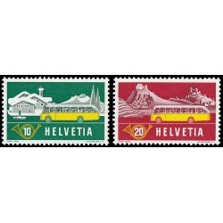 Suiza Switzerland 537/38 1953 Correos en los Alpes MNH Suiza Switzerland 537/38 1953 Correos en los Alpes MNH