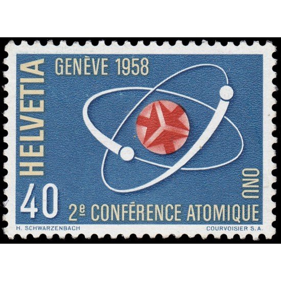 Suiza Switzerland 611 1958 Conferencia de energía atómica en Ginebra MH