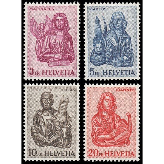 Suiza Switzerland 660C/60F 1961 Evangelistas MNH Suiza Switzerland 660C/60F 1961 Evangelistas MNH