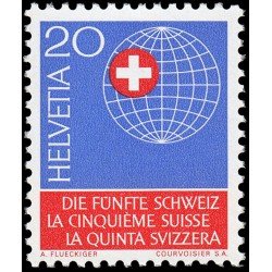 Suiza Switzerland 774 1966 50 aniv. de la Organización de Suizos en el extranjero MNH