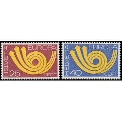 Suiza Switzerland 924/25 1973 Europa C.E.P.T. Posthorn MNH Suiza Switzerland 924/25 1973 Europa C.E.P.T. Posthorn MNH