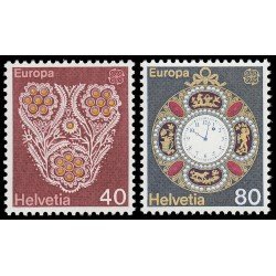 Suiza Switzerland 1003/04 1976 Europa Obras de artesanía MNH Suiza Switzerland 1003/04 1976 Europa Obras de artesanía MNH