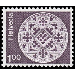 Suiza Switzerland 968a 1978 Rosetón, Catedral de Lausana Papel sin hilos de seda MNH