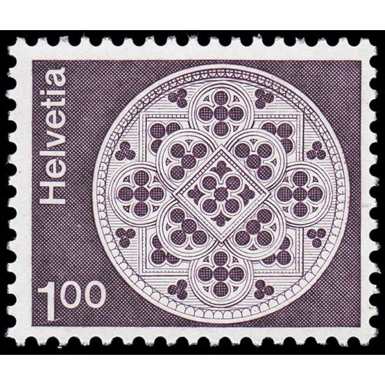 Suiza Switzerland 968a 1978 Rosetón, Catedral de Lausana Papel sin hilos de seda MNH Suiza Switzerland 968a 1978 Rosetón, Catedral de Lausana Papel sin hilos de seda MNH