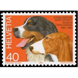 Suiza Switzerland 1186 1983 Centenario de la Sociedad Suiza de Cinología MNH Suiza Switzerland 1186 1983 Centenario de la Sociedad Suiza de Cinología MNH