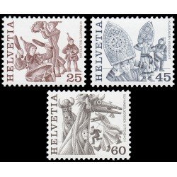 Suiza Switzerland 1209/11 1984 Costumbres populares MNH Suiza Switzerland 1209/11 1984 Costumbres populares MNH